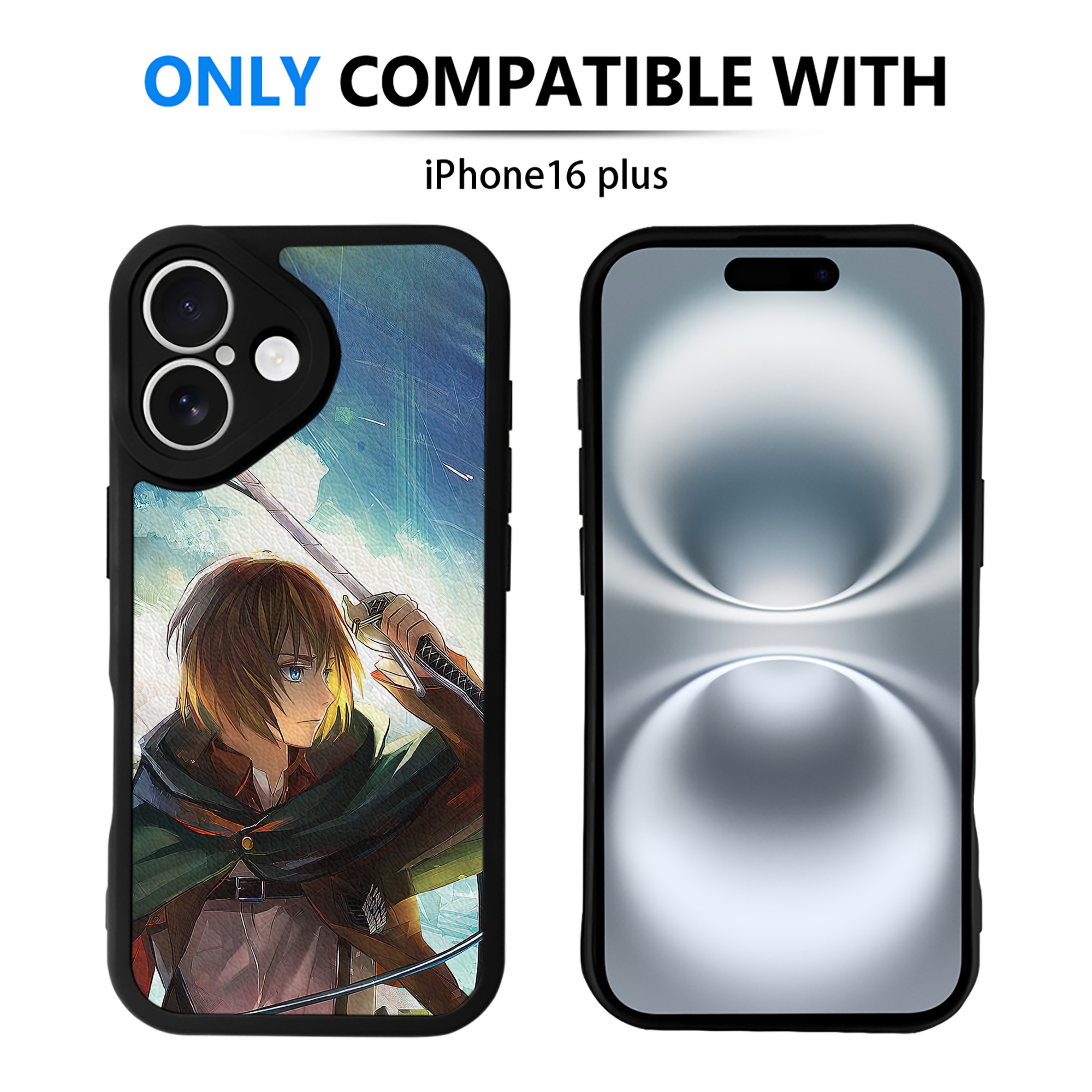 （画像用） 進撃の巨人 Attack on Titan 【iPhone 16シリーズ対応】シリコンスマホケース（レザー調） 材質：シリコン